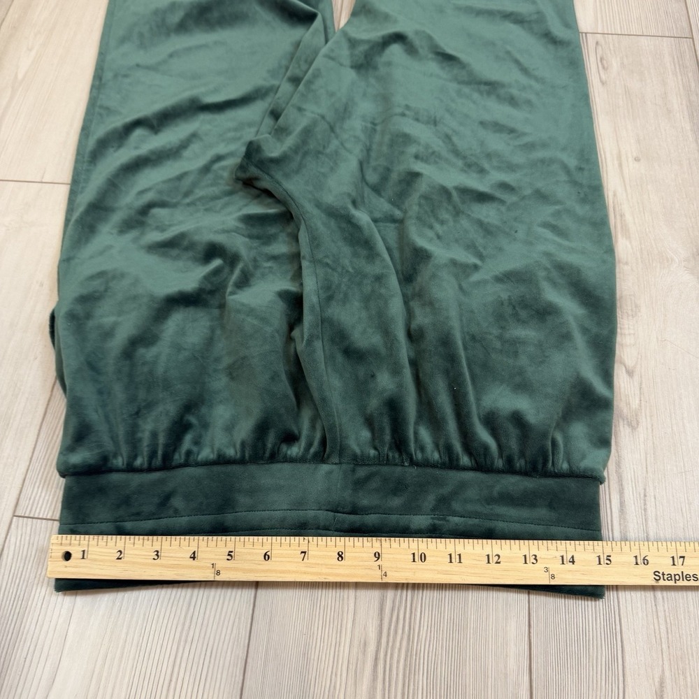 Victorias Secret Medium Pants Velour Jogger Elastic Waist Pull on Deep Green - Picture 10 of 11